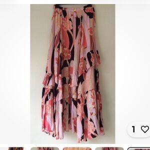 NWT: Free People Bring Back Summer Printed Maxi Skirt. • Imported size 2